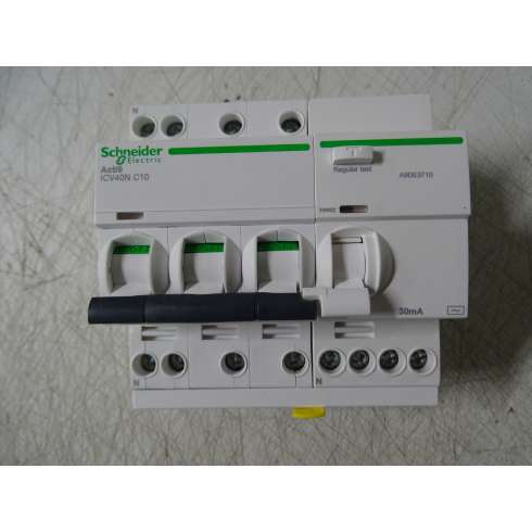 A9DE3710 Int. Differenziale  iCV40N 3P+N C 10A 30mA Tipo AC Schneider