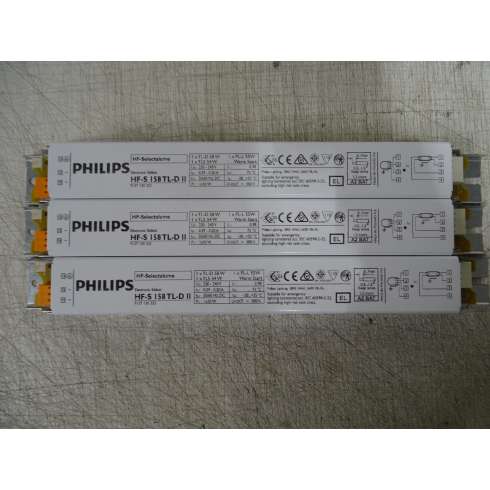3 Pezzi PHILIPS HF-S-158 TL-D-II HF-Selectalume Alimentatore per lampade fluorescenti