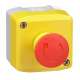 XALK178FH7 Schneider Electric Pulsantiera gialla-1 Fungo emergenza rosso  girare 2NC