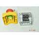 XALK178FH7 Schneider Electric Pulsantiera gialla-1 Fungo emergenza rosso  girare 2NC