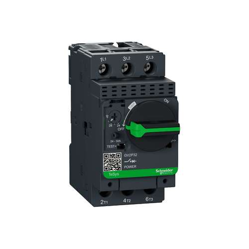 GV2P32 Schneider Interruttore Magnetotermico  manovra Rotativa  24-32 A TeSys GV2