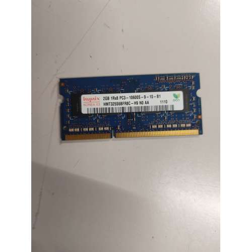 RAM MEMORIA 2GB 1Rx8 PC3-10600S 1333MHz DDR3 SODIMM NOTEBOOK PORTATILE LAPTOP