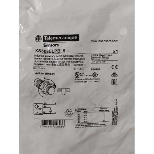 Telemecanique XS508BLPBL5 Sensore Induttivo XS5 M8  Sn1.5mm  12..48VDC