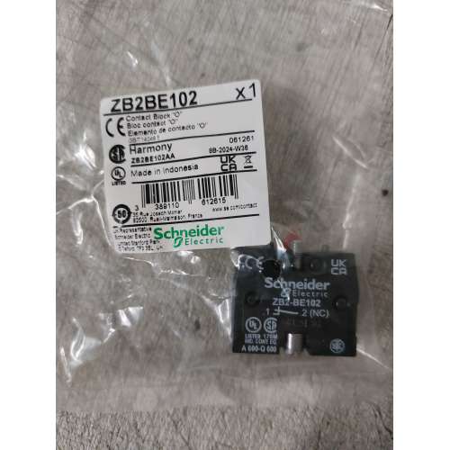 Schneider ZB2BE102 Elemento di Contatto 1 NC Montaggio Frontale  Rosso