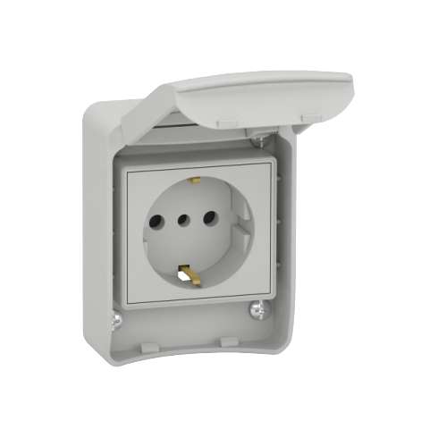 81141 Schneider Presa Da Incasso Schuko 2P+T 16 Amp IP65