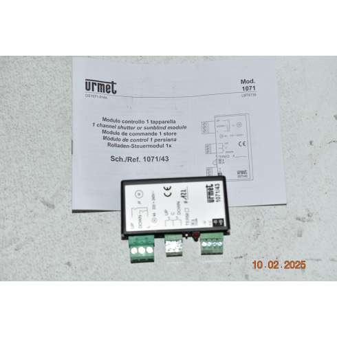 1071/43 Urmet Modulo Controllo Tapparelle 1 Canale