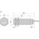 XS4P18MB230 Schneider Sensore di prossimità Induttivo M18 L62mm PPS Sn 8mm 24..240VAC/DC Cavo 2 mt
