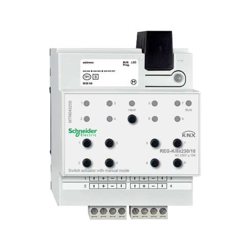 KNX MTN649804 Schneider Attuatore veneziane REG-K/4x/10 con modalità manuale
