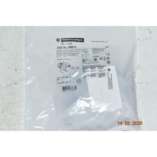 XS618B1MBL5 Schneider Sensore di Prossimità Induttivo M18,L62mm Ottone Sn8Mn 24..240 Vac/Dc