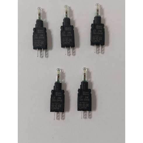 5 Pezzi ZB6EM1B Corpo Lampada Spia LED Integrato Bianco 230-240 V