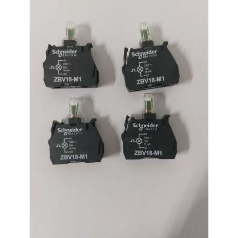 4 Pezzi Schneider ZBV18M1 Elemento Luminoso LED Universale Lampeggiante