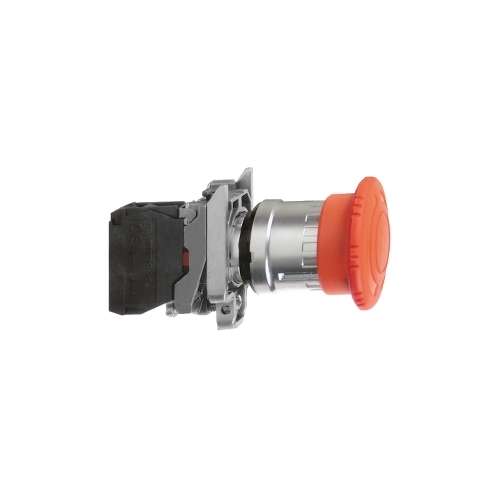 XB4BS542 Schneider Pulsante Emergenza Testa a Fungo 40mm Sblocco Rotazione 1NC