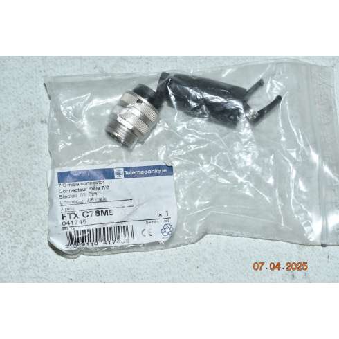 FTXC78M5 Telemecanique Connettore Maschio 7/8 5 Pin IP67