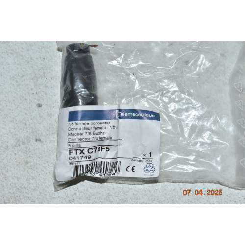 FTXC78F5 Telemecanique Connettore Fermmina 7/8 5 Pin IP67