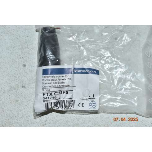 FTXC78F5 Telemecanique Connettore Fermmina 7/8 5 Pin IP67