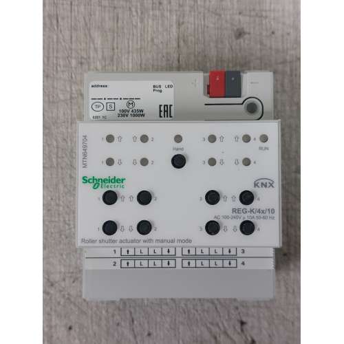 Schneider KNX MTN649704 Attuatore Tapparelle REG-K/4x/10 Modalità Manuale