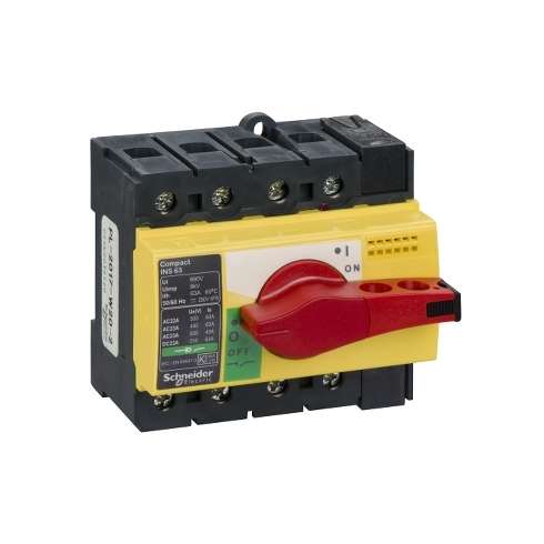 28919 Schneider Interruttore/Sezionatore Compact INS63-63Amp-4 Poli comando emergenza