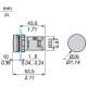 XB5EVB1  Schneider Lampada Spia Bianca 22mm con Led integrato 24 VDC/AC
