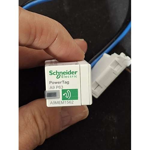 Schneider A9MEM1562 Sensore Energia PowerTag Wireless P63A 1PN valle 9 mm