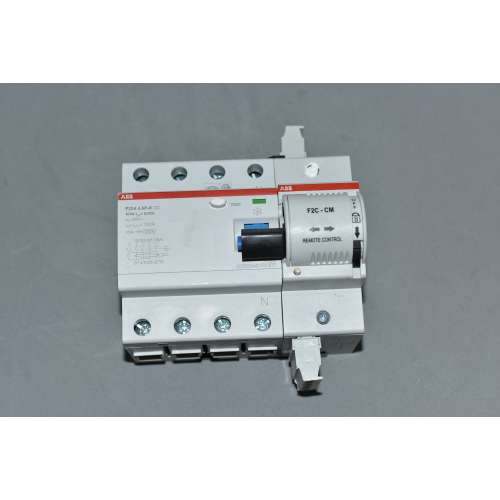 ABB Differenziale Trifase 4 Poli F204 A AP-R 100Amp  30mA  Tipo A 10KA +F2C-CM  Comando  riarmo