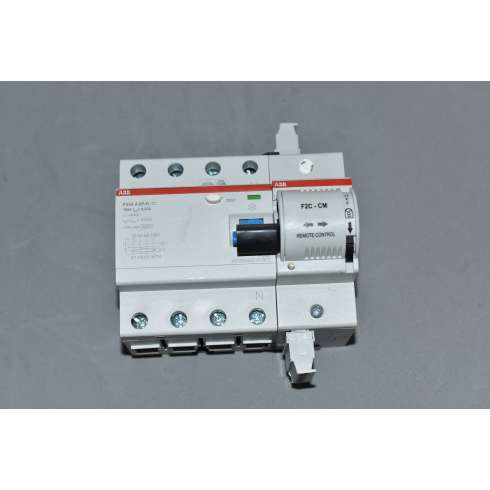 ABB Differenziale Trifase 4 Poli F204 A AP-R 100Amp  30mA  Tipo A 10KA +F2C-CM  Comando  riarmo