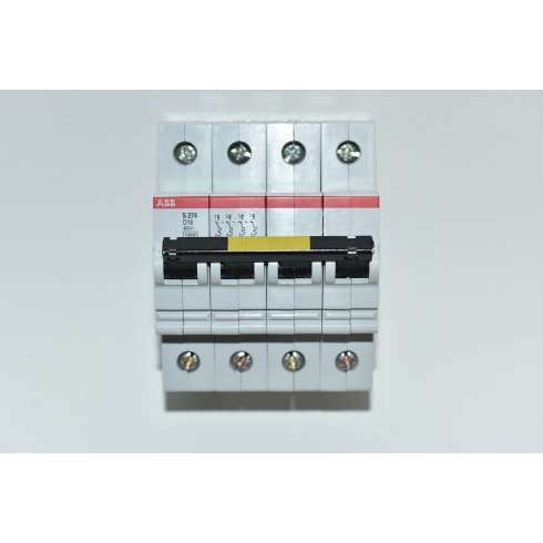 ABB S274 D16  Interruttore Magnetotermico 4 Poli 16 Amp 10KA D