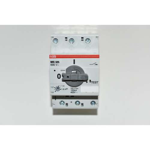 ABB  MS325-1,6 Salvamotore 400 Volt 2 KW 1-1,6 Amp  poli 3 1SAM150000R1006
