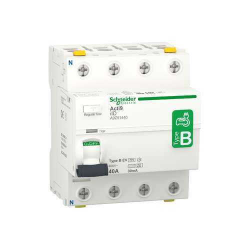 Schneider A9Z51440  Acti9 iID Interruttore Differenziale 4P-40A-30mA-Tipo B EV