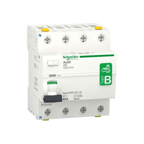 Schneider A9Z51440  Acti9 iID Interruttore Differenziale 4P-40A-30mA-Tipo B EV