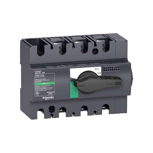 28994 Schneider INSE40 3P 40 Amp Interruttore Manopola nera