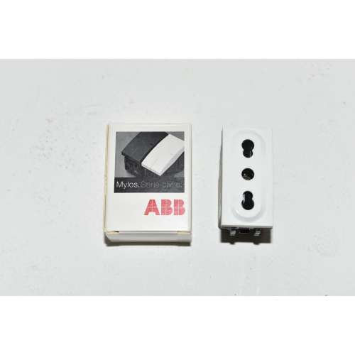 ABB Mylos 2CSY1103MC Presa 2P+T Bivalente 10/16 Amp Bianca