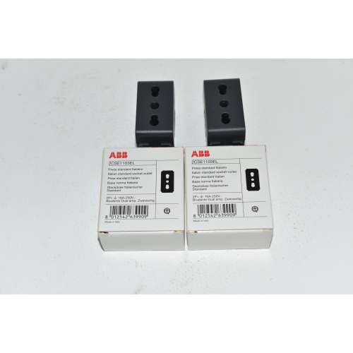 N.2 Pezzi ABB 2CSE1103EL Presa Standard Italiana Bivalente 2P+T 16 Amp 250 Volt