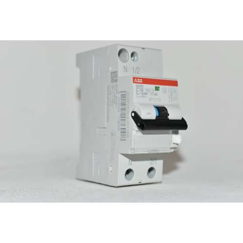 ABB DS201C16A30 Interruttore Magnetotermico Differenziale 1P+N C16A 30mA Tipo A 6KA