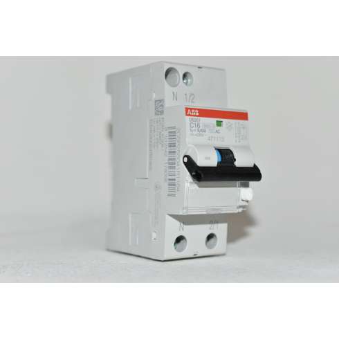 ABB DS201C16A30 Interruttore Magnetotermico Differenziale 1P+N C16A 30mA Tipo A 6KA