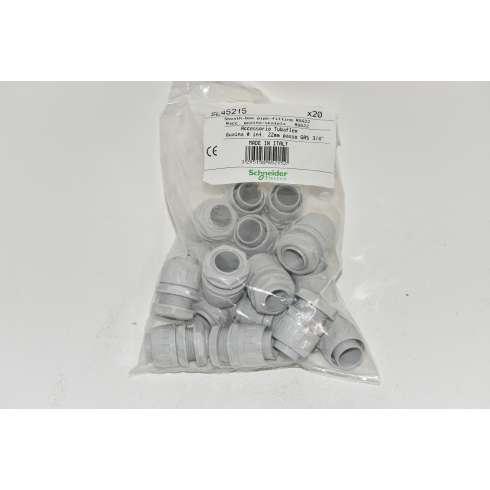 SL45215 Schneider 20 Pz Raccordo Guaina Scatola Guaina 22mm int. passo GAS 3/4