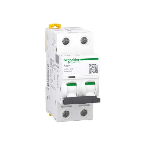 A9F85210 Schneider Interruttore Magnetotermico iC60H 2P D 10 Amp 10000A