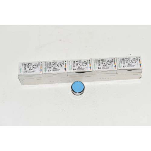 ZB4 BA6 Schneider Testa Pulsante 22mm ad Impulso Filoghiera BLU Lotto 5 Pezzi