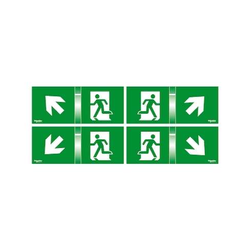 OVA53165 Schneider 4 Schermi 45° per Kit Segnalazione Exiway Smartled 24 m