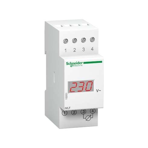 Volmetro Digitale Modulare AMP 230V Scala  0..600 V Schneider 15201