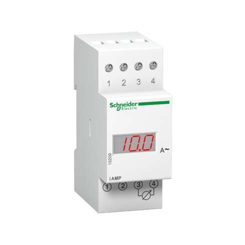 Amperometro Digitale Modulare AMP 230V Inserzione con TA 5-5000A Schneider 15209
