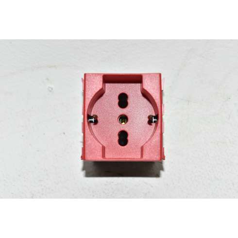 Presa Standard Italiano/tedesco Rossa ABB ELOS  2P+terra 16A 250V 2CSE1110EL