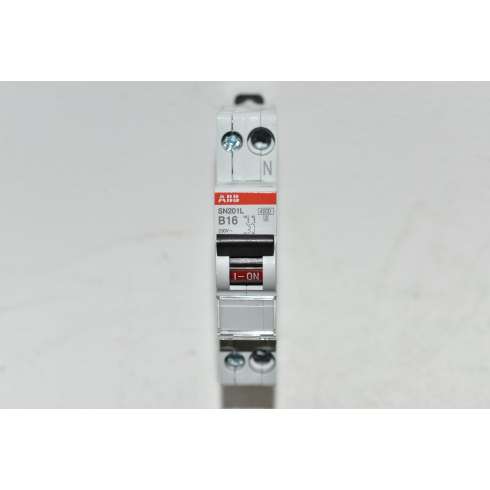 Interruttore Magnetotermico 1P+N B16  4500 ABB SN201LB16 2CSS245101R0165