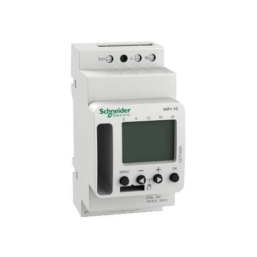 CCT15551 Schneider Interruttore orario programmabile  IHP + 1C (24h / 7d)