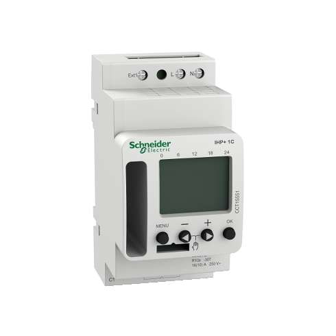 CCT15551 Schneider Interruttore orario programmabile  IHP + 1C (24h / 7d)