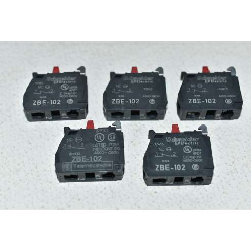 5 Pezzi Elemento di Contatto Singolo ZBE-102 Schneider XB4-XB5  1NC Morsetto a Vite