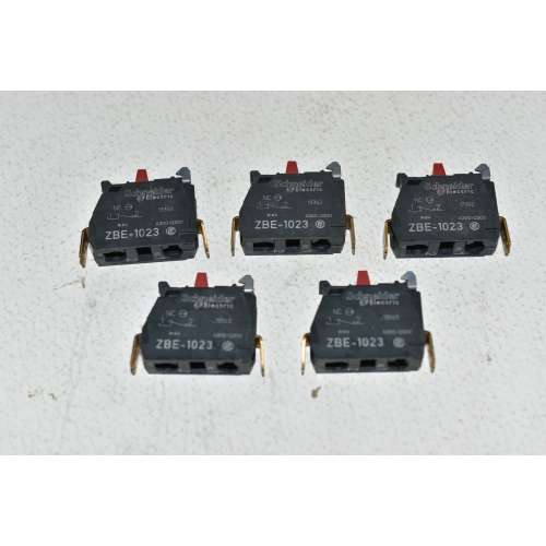 5 Pezzi Elemento di contatto Singolo ZBE-1023 Schneider 1NC Connettore Faston Vite