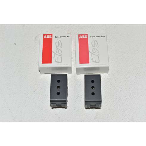 N.2 Pezzi 2CSE1101EL ABB  ELOS Presa Standard Italiana 10 Amp  2P 250 VAC