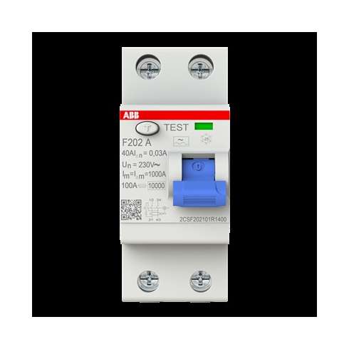 ABB F202 A-40/0,03  2CSF202101R1400 Differenziale Puro 2P 40Amp 30mA Type A