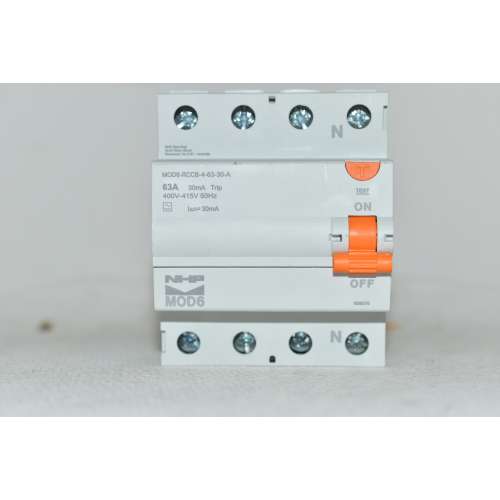 NHP MOD6.RCCB-4-63-30-A Interruttore Differenziale Trifase 4P-63Amp-30mA Type A 6KA