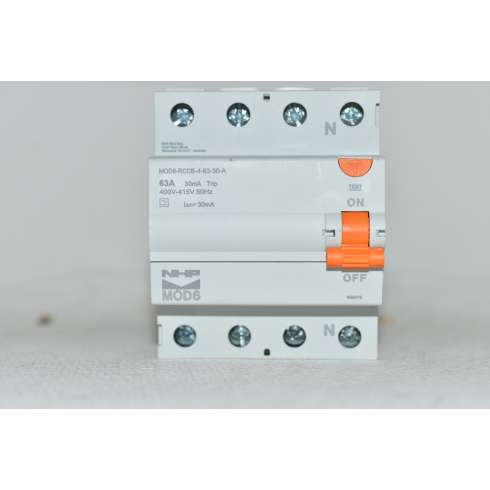 NHP MOD6.RCCB-4-63-30-A Interruttore Differenziale Trifase 4P+63Amp-30mA Type A 6KA